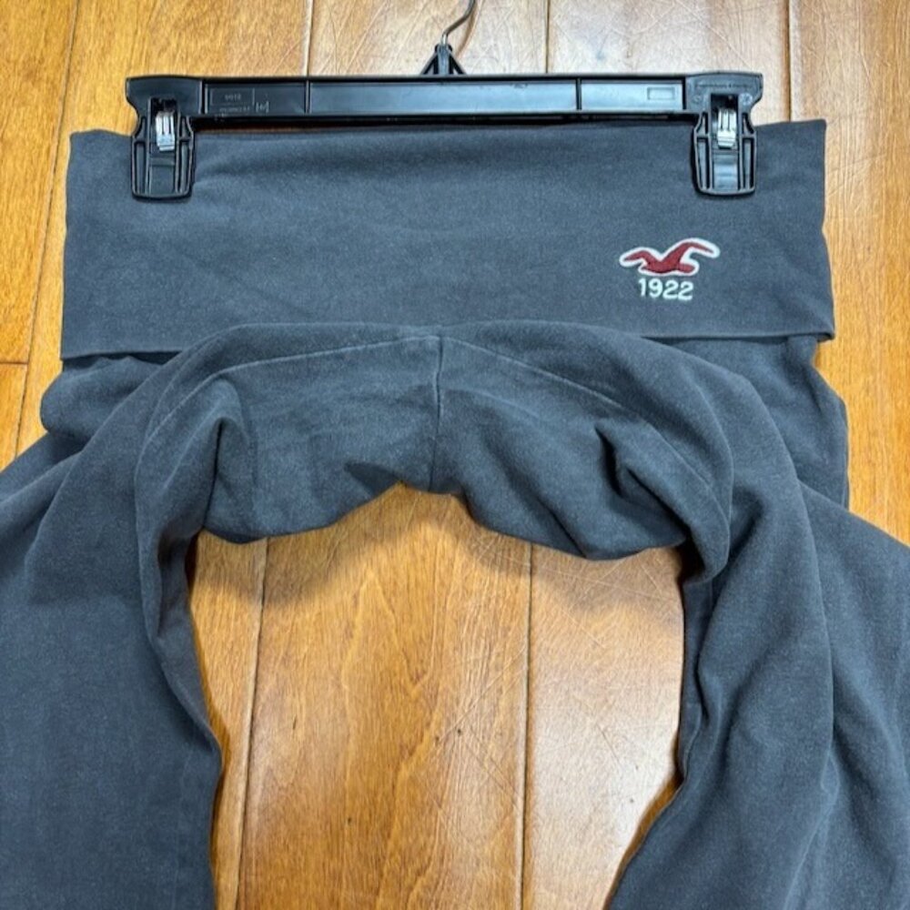 Vintage Hollister Y2K Fold Over Leggings Size S Spellout Logo 90s Embroidered - Picture 7 of 9
